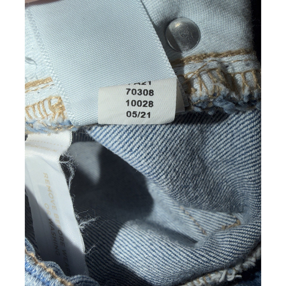 LOFT Curvy Straight Crop Jeans Size 28/6 Distressed Raw Hem - Picture 5 of 6